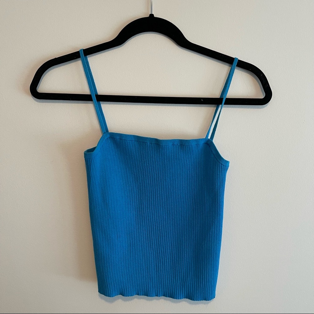 BP - Blue rib crop camisole, XS